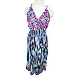 She’s Cool Multicolor Paisley & Stripe Print Sundress – Size 2X